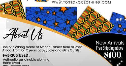 Tossoko Clothing ǀVêtements pour enfants en tissus africains